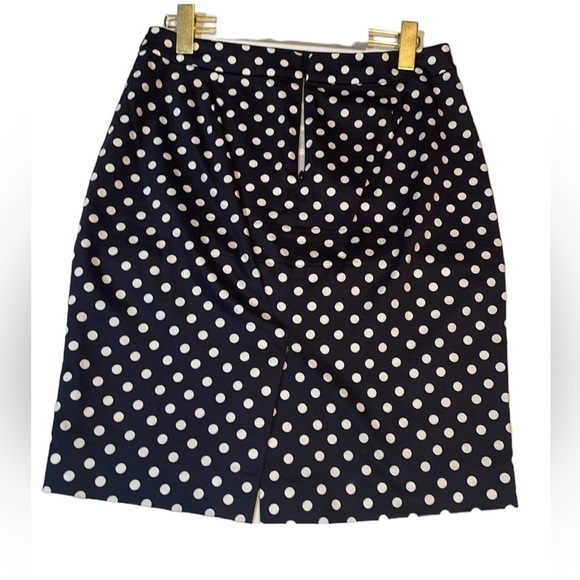 j.crew Polka Dot mini skirt in navy & white | size 4 - Picture 7 of 9